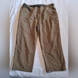 Rail Riders women's size XL cropped hiking pants, belted, 5 pocket, EUC